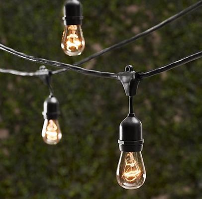 Lâmpada de cordas de PVC exterior E26 E27 S14 Edison Bulb Incluído LED à prova d'água G40