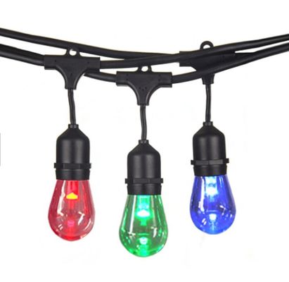 Luz de Fada de Cordel de Borracha de Cobre Multicolor LED RGB