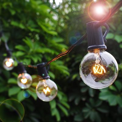 Lâmpada de cordas de PVC exterior E26 E27 S14 Edison Bulb Incluído LED à prova d'água G40