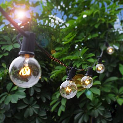 Lâmpada de cordas de PVC exterior E26 E27 S14 Edison Bulb Incluído LED à prova d'água G40