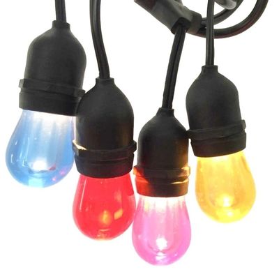 Luz de Fada de Cordel de Borracha de Cobre Multicolor LED RGB