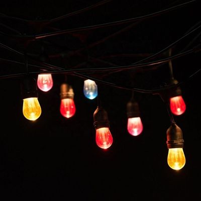 Luz de Fada de Cordel de Borracha de Cobre Multicolor LED RGB