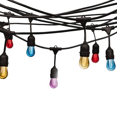 Luz de Fada de Cordel de Borracha de Cobre Multicolor LED RGB