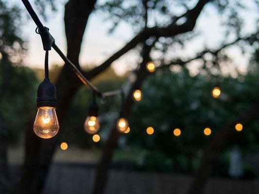 20 lâmpadas Bateria LED 120V Lâmpadas de corda para Jardim Exterior Patio Party IP65