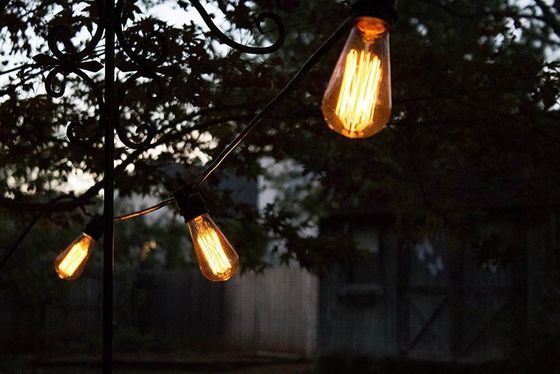 Tubo de chuveiro de meteorito solar lâmpada de parche Cluster Luz LED com comprimento personalizado