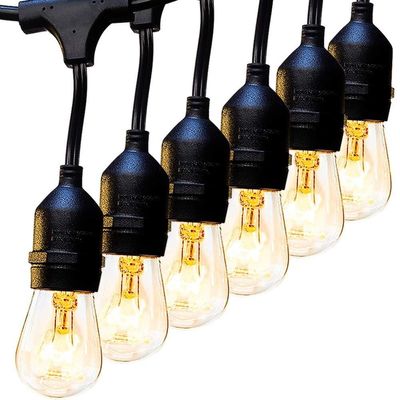 Estilo de Natal 48ft S14 LED Edison lâmpadas de cordas luzes para exterior interior