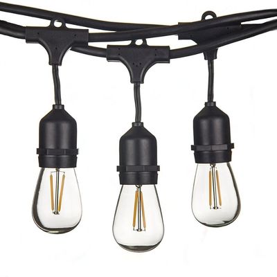 Estilo de Natal 48ft S14 LED Edison lâmpadas de cordas luzes para exterior interior