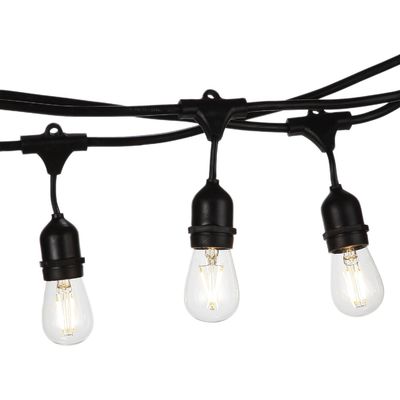 Lâmpadas de cordão de alimentação do jardim Globe Garland Lâmpadas de corda Festoon para casamento