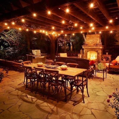 100V-220V tamanho personalizado estrelado LED guirlanda para jardim ao ar livre fundo quarto