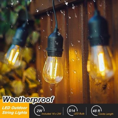 Fabricação 500m Conectar Solar Led Outdoor String Light Temperatura de trabalho -20-40 C