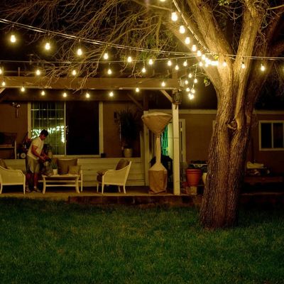 Festoon Outdoor Globo Lâmpada Guirlanda B22 E27 Socket String Luz 220v