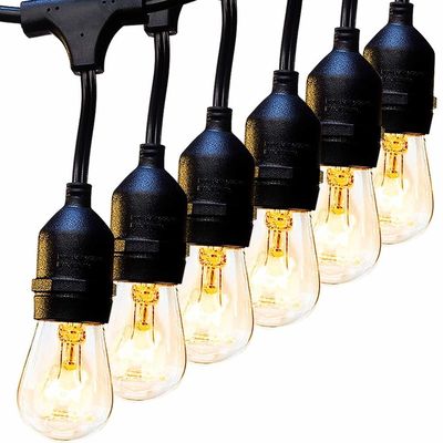 25ft 48ft lâmpada clara LED G40 Globo Solar LED luzes de corda Para decoração de férias