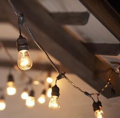 25ft 48ft lâmpada clara LED G40 Globo Solar LED luzes de corda Para decoração de férias