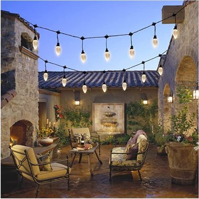220v Iluminação exterior Festoon Globo Lâmpada Guirlanda B22 E27 Socket String Light