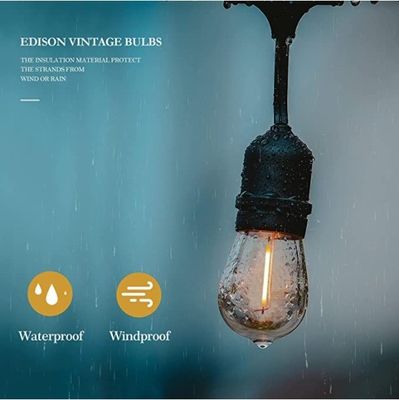 Corda de luz de Natal de PVC de comprimento personalizado para iluminação exterior única